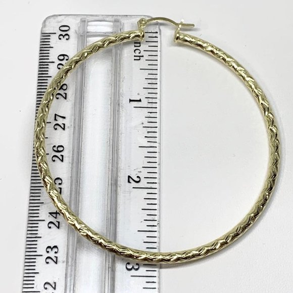 Gold hoops, Gold jewelry, Earrings, Gold Filled, Large hoops, round - Picture 4 of 6